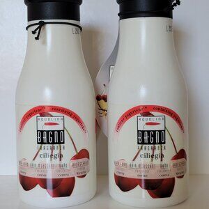 Aquolina Bath / Shower Gel (Cherry) 250ml Each (2 Bottle Set)